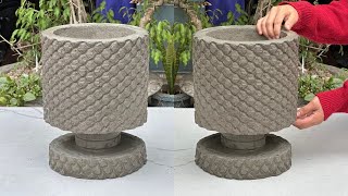 Unique And Creative - Beautiful Make Plant Pots From Cement For Your Garden