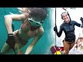 Nicole NEW Spearfishing & Freediving Florida/ Hunting the Reefs, Lobster Grabs, Snappers, Sharks!