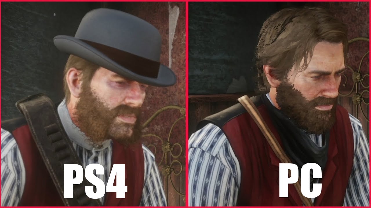 Red Dead Redemption 2 (RDR2) - PC v/s PS4 - Graphics Comparison (GTX 1650  vs Console) 