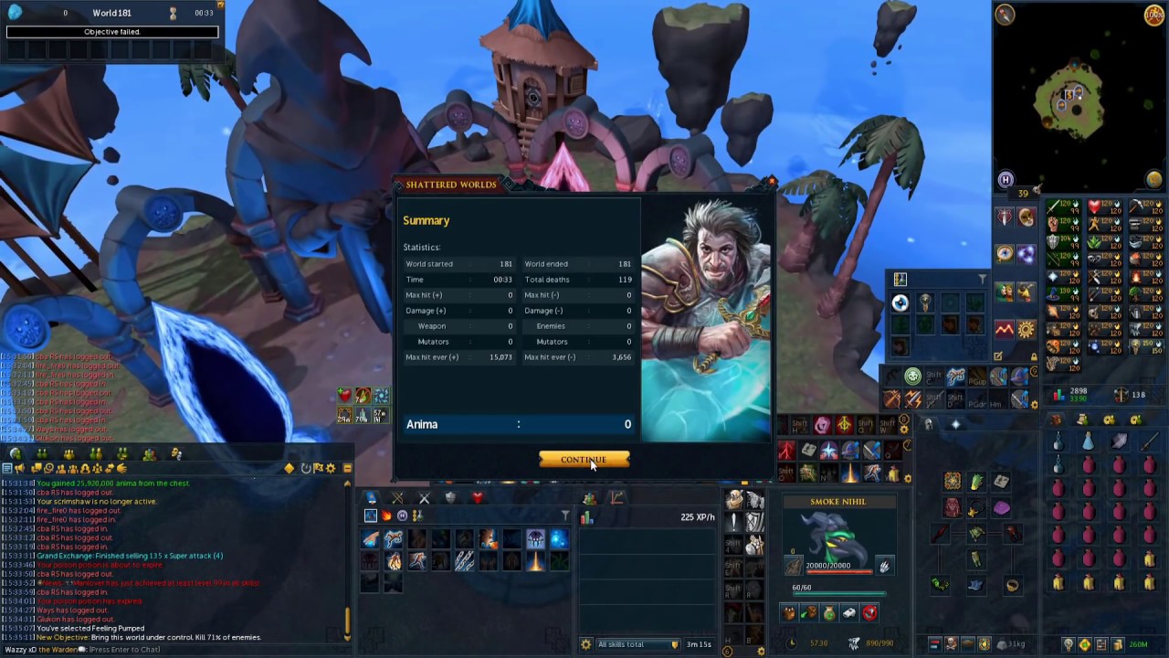 The luckiest start EVER... Shattered Worlds and Wazzy goes for Master Quest Cape?