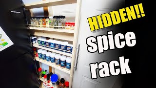 How to Build a Hidden Pull Out Spice Rack in a Small Space (or Pantry)