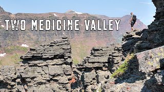 GLACIER NATIONAL PARK TWO MEDICINE VALLEY: HIKING TO COBALT LAKE AND CLIMBING PAINTED TEPEE PEAK