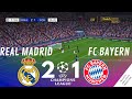 Real madrid  21 bayern munich uefa champions league 2324  match highlights game simulation