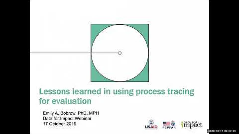 Lessons learned in using process tracing for evaluation