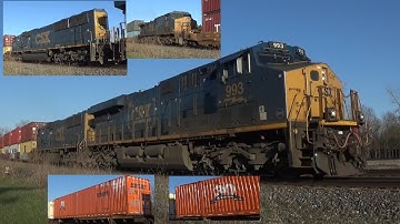 Long 207 Wells - CSX Intermodal I009 - ES44AH, YN3c SD70MACe #4552 & Mid DPU AC4400CW - Madison Ohio