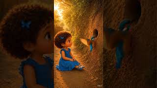 Peeku &amp; Kingfisher Family ❤️ #naturekids #kidsstories #toddlerstories #kindness #storymalayalam