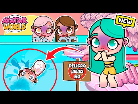 SE AHOGA EL BEBE DE MI AMIGA POR MI CULPA 😭 *NUEVA PISCINA* en Avatar World | Macarrona 💚