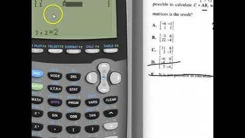 ACT #51 How to multiply a matrix using TI 84