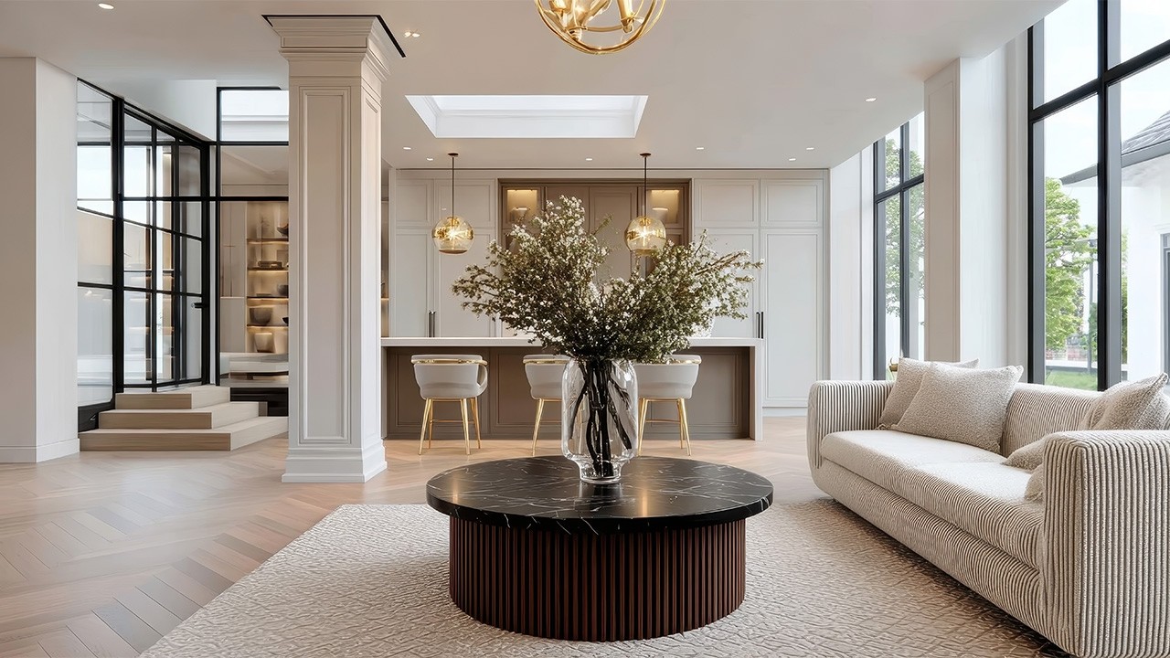 How to Align Living Room and Kitchen Design for a Cohesive Flow - YouTube
