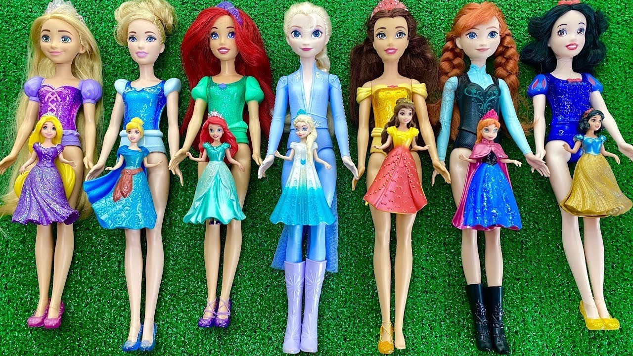 Elsa Doll Dress Transformation ~ DIY Miniature Ideas for Barbie~ Wig, Dress, Faceup, and More! Dolls