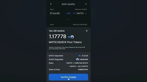 QUICKSWAP | Yield farming on POLYGON (MATIC)