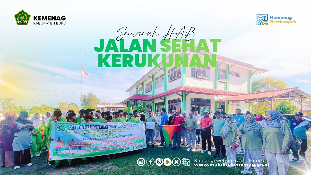 HAB Ke-80 2026: Kantoe Kemenag Buru Gelar Jalan Sehat Kerukunan dan Senam Kesegaran Jasmani