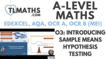 A-Level Maths: O3-01 Introducing Sample Means Hypothesis Testing