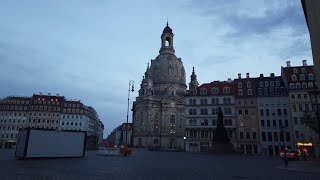 Dresden Altstadt früh am Morgen