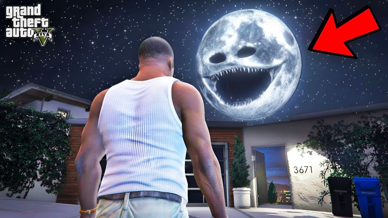 Franklin Finds A Strange Moon In GTA 5 😱 | Shinchan Mystery | GTA 5 Tamil Mod Gameplay