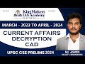 Current affairs decryption cad upsc cse prelims 2024 i polity current affairs 2023  24