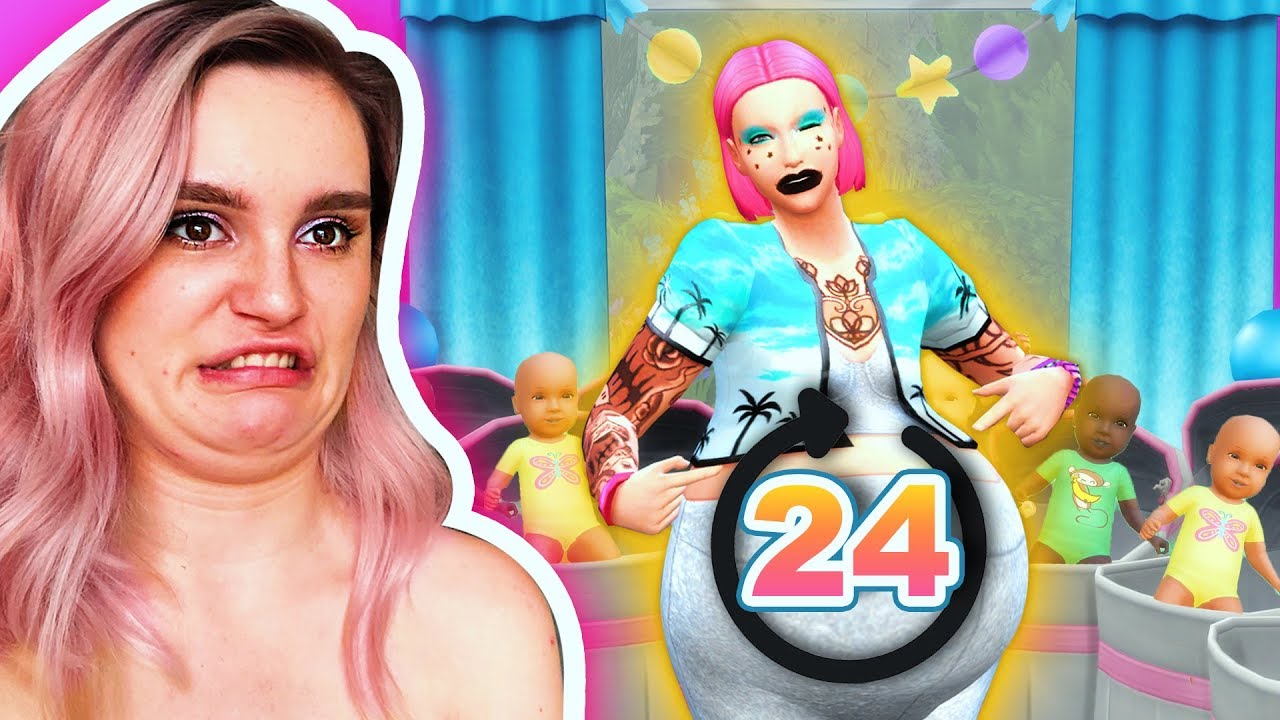 Sims 4 100 Baby Challenge In 24 Hours Youtube