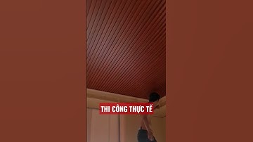 thi công thanh lam sóng nhựa ốp trần và tường #shorts