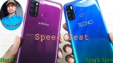 Infinix Hot 9 vs Tecno spark 5 pro Speed Test