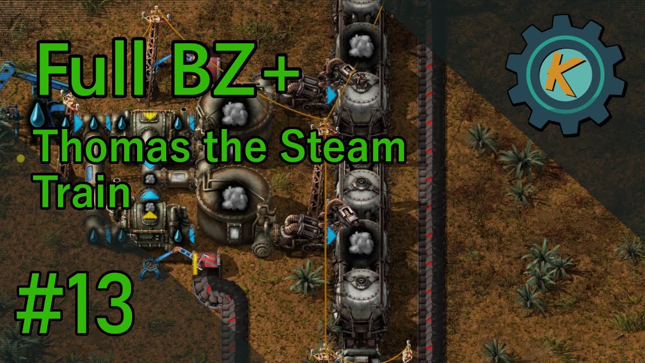 Factorio Full BZ+ 13 Fluid Wagons & Graphite Trains! YouTube