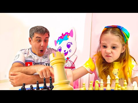 Приключения и игры Насти и папы в большом выпуске видео для детей
