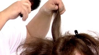 Творческая женская прическа на волосы средней длины