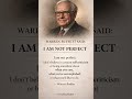 Warren Buffett on Imperfection and Self-Acceptance #motivation#quotes #warrenbuffett#lifelessons