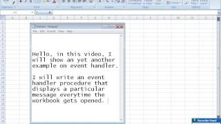 Excel VBA example 25: another example on Event handler procedure Wealth