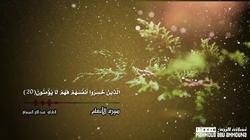 || تلاوة من سورة الانعام بصوت القارئ | عبدالله الموسى || مونتاج : نسائم الروح ||