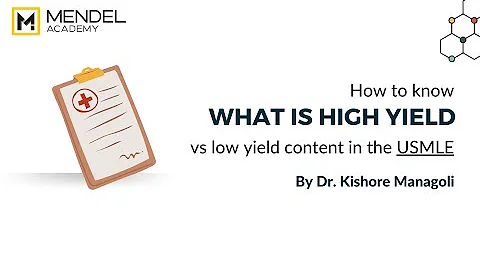 How to know what is high yield vs low yield content for USMLE Exams | Mendel Academy