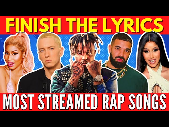 FINISH THE LYRICS - Most Streamed Rap Songs EVER 📀 Music Quiz 🎵 class=