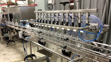 Automatic Unscrambler, Filler, and Capper in Action!