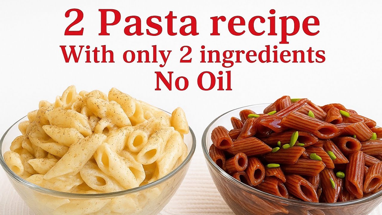 2-Ingredient Pasta No One Told You About / No Oil ✓ / Parmesan vs Chocolate Pasta - Which One Wins?
