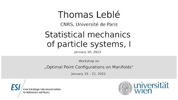 Thomas Leblé - Statistical mechanics of particle systems, I