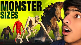 Reacting to MONSTER SIZES COMPARISON - First person view 🔥😱 | MONSTERVERSE TITANS SIZES COMPARISON