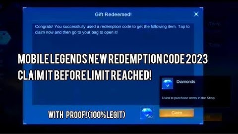 ML Redeem codes March 12, 2023 - 100% Legit Working with proof + Claim it before limit reached