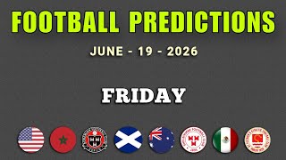 FOOTBALL PREDICTIONS TODAY ( World Cup | Ireland Premier Division ) GoalIQ