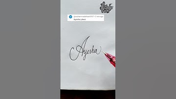 stylish name | Ayesha | Calligraphy signature