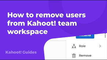 How to remove users from your Kahoot! team workspace
