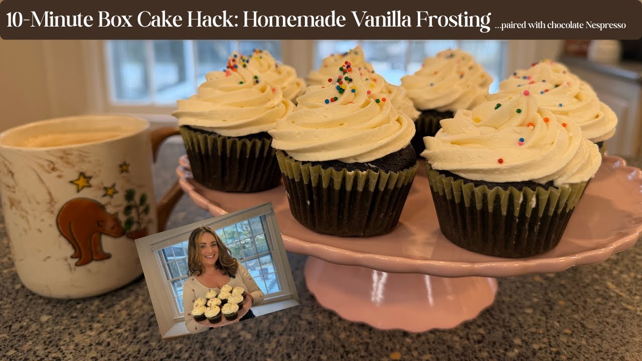 10-Minute Box Cake Hack: Homemade Vanilla Frosting 🧁✨