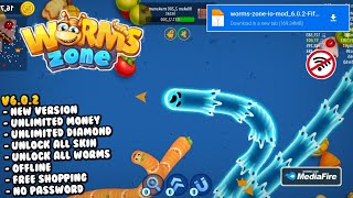 Worms Zone io Mod Apk V6.0.2 New 2024 | Unlimited Coin & Unlock All Skin screenshot 1