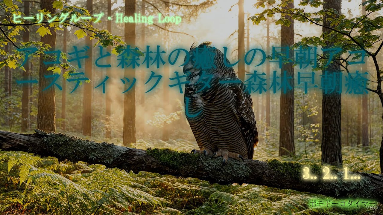 【ヒーリング ループ/Healing Loop】アコギと森林の癒しの早朝 癒し うっとり 夢音安眠 森撫心寝 瞑想快楽 BGM MV