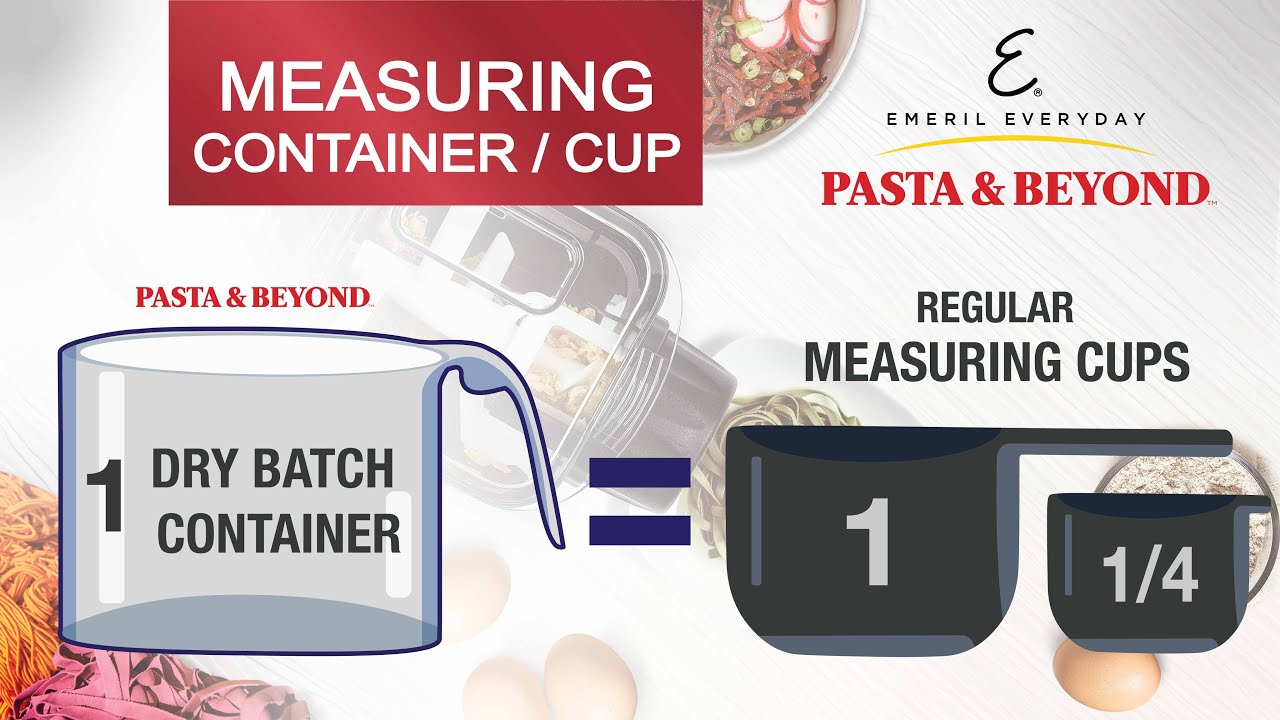 Pasta Maker Dry and Liquid Measuring Cups