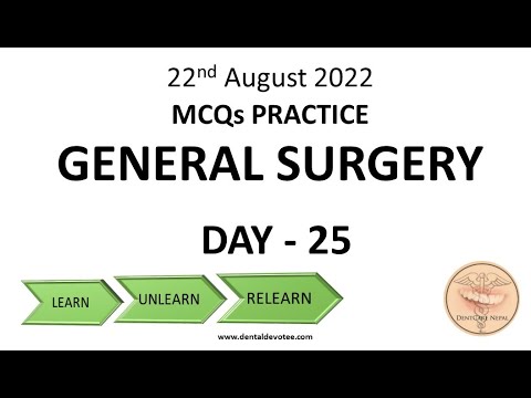 Multiple choice Questions General Surgery - Day 25 Daily Dental MCQs @DentCareNepal