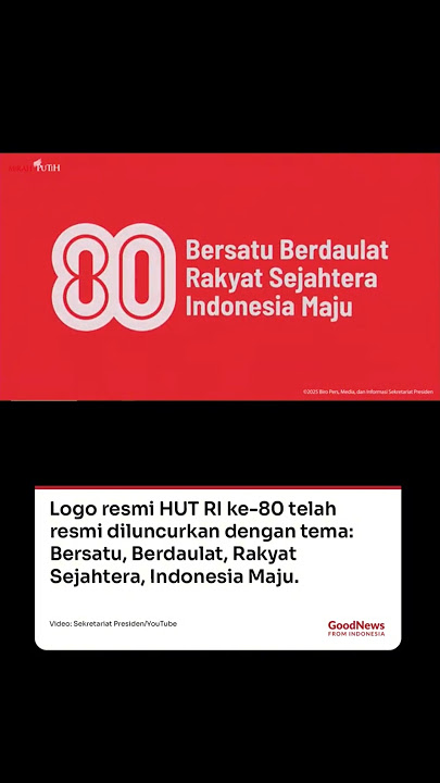 Logo resmi HUT RI ke-80 resmi diluncurkan: Bersatu, Berdaulat, Rakyat Sejahtera, Indonesia Maju