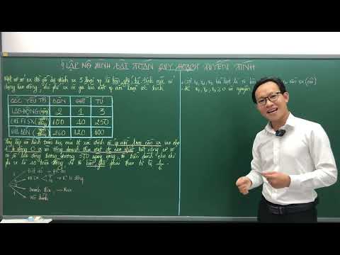 [QUY HOẠCH TUYẾN TÍNH] LẬP MÔ HÌNH BÀI TOÁN QUY HOẠCH TUYẾN TÍNH - BÀI 1 - THẦY KENKA