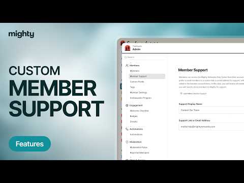 Setting Up a Custom Support Link in Mighty Networks