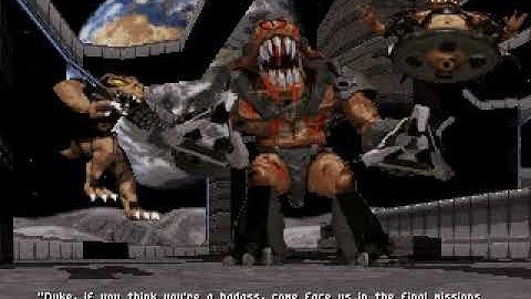 Duke Nukem 3D Classic DOS v1.00 Demo End Demo Screen (1996 3D Realms Games)