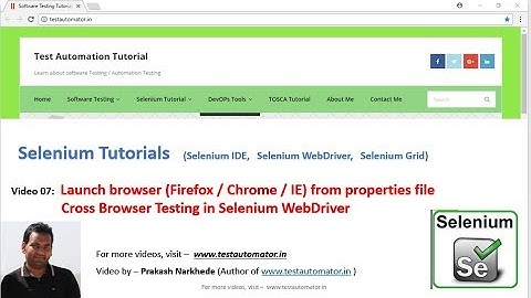 Selenium Video 07 - Use Multiple Browsers firefox, Chrome, IE - Cross Browser Testing in Selenium