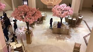 Time lapse change from ceremony to reception